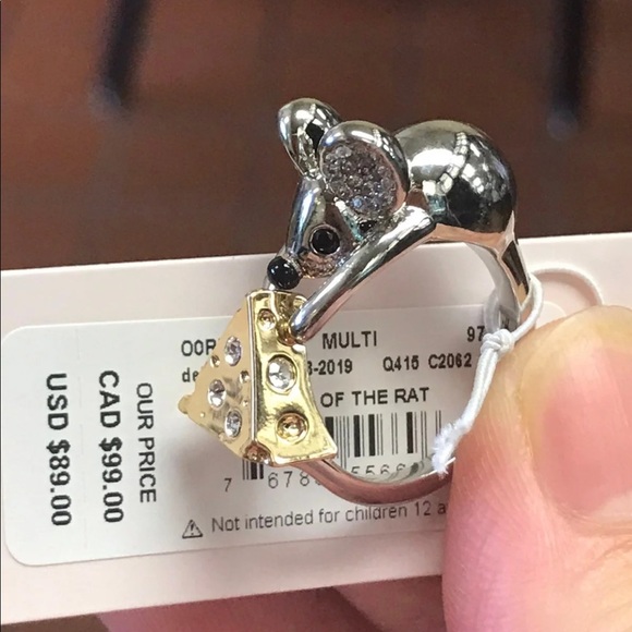 $89 New Kate Spade Year Of Rat & Cheese Ring - Picture 9 of 12